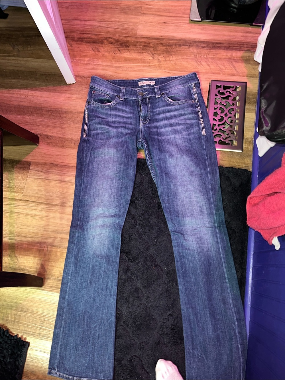 BKE Women's Dark Blue Flared Jeans